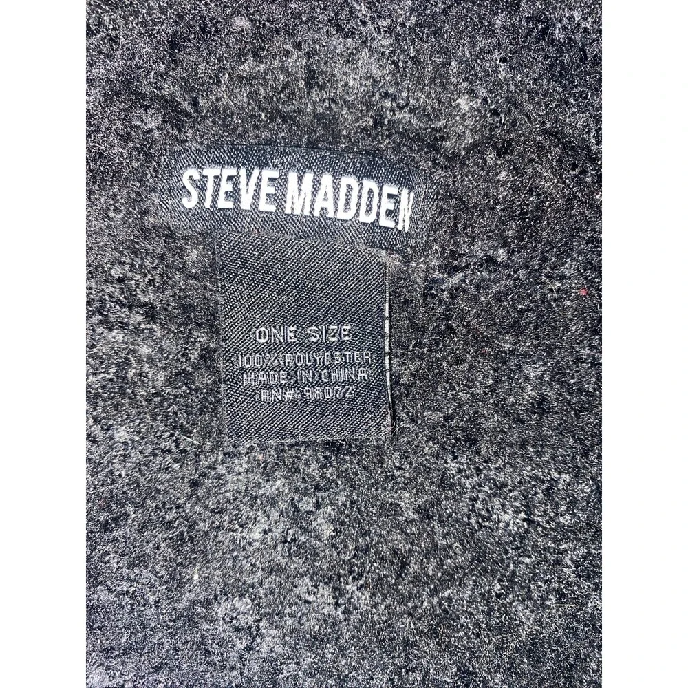 Y2K Chunky Scarf Steve Madden Black To Gray Tie Dye Ombre Over 6' Long‎